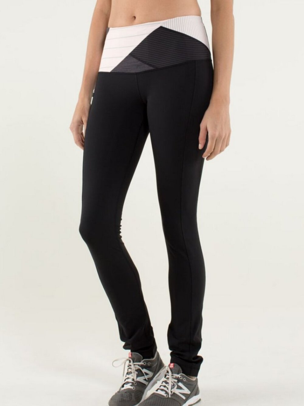 Lululemon Can't Stop Pant Women's 4 Small Black Slalom Stripe Pretty Pink Hyper